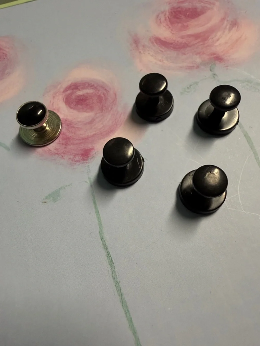 MENS TUXEDO 5 PC BLACK STUD SET FOR A TUXEDO SHIRT
